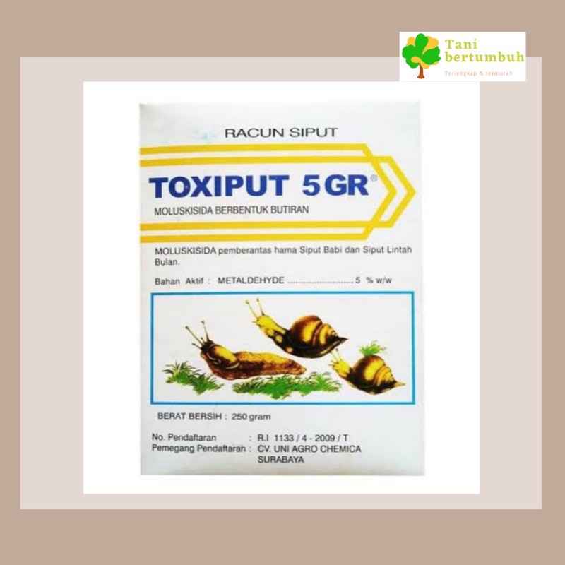 MOLUSKISIDA TOXIPUT 5 GR 250 GRAM PEMBASMI HAMA SIPUT KEONG SAWAH