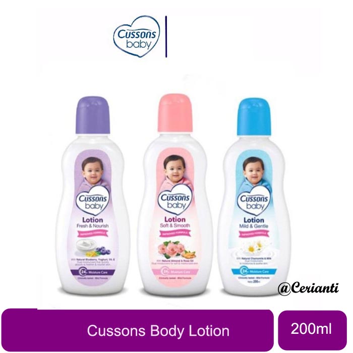 [200ML] [BPOM] Cussons Baby Lotion | Lotion Bayi | Fresh &amp; Nourish | Mild &amp; Gentle | Soft &amp; Smooth | BODY LOTION_Cerianti