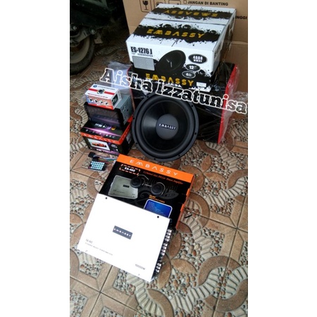 paket audio mobil embassy komplit