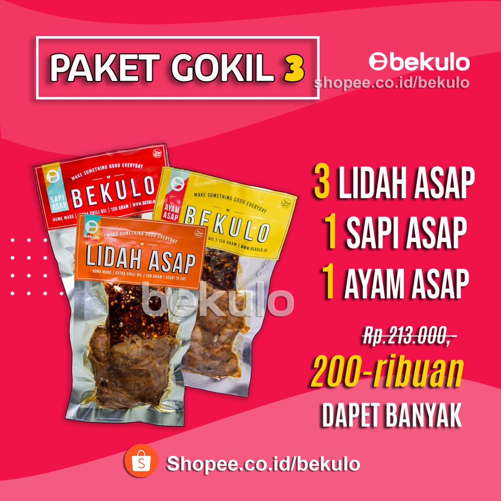 

Sei Lidah Sapi Asap Frozen BEKULO Paket Hemat 3 Spesial PROMO