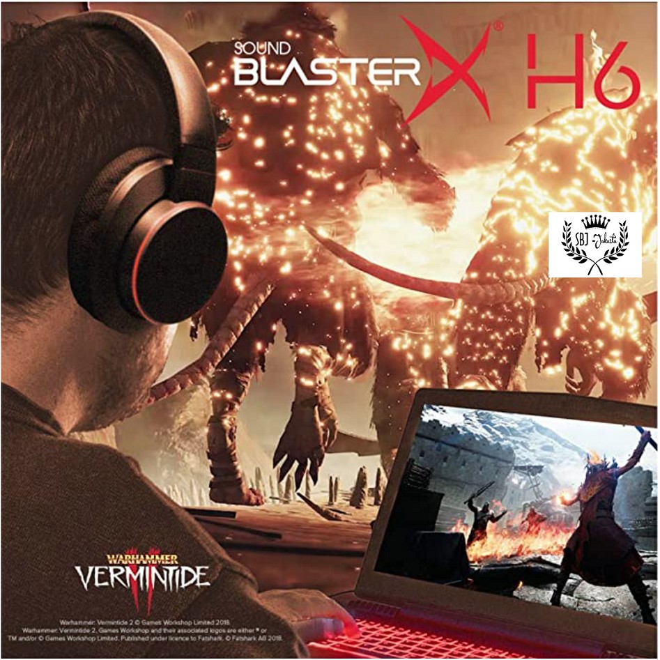 Creative Sound BlasterX H6 USB Gaming Headset Headphone 7.1 Surround EQ Mode - Scout Mode