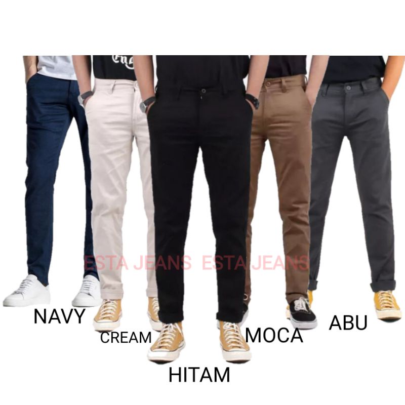 Celana Panjang Pria CHINOS SLIMFIT MELAR Cocok Buat Kerja Harian Santai