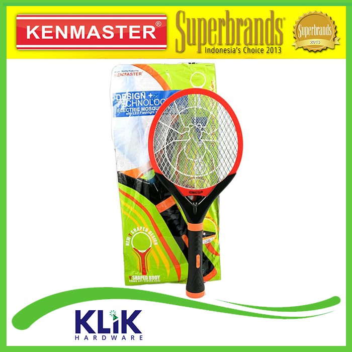 Kenmaster Raket Nyamuk KM-089 + Senter Magic Blue LED