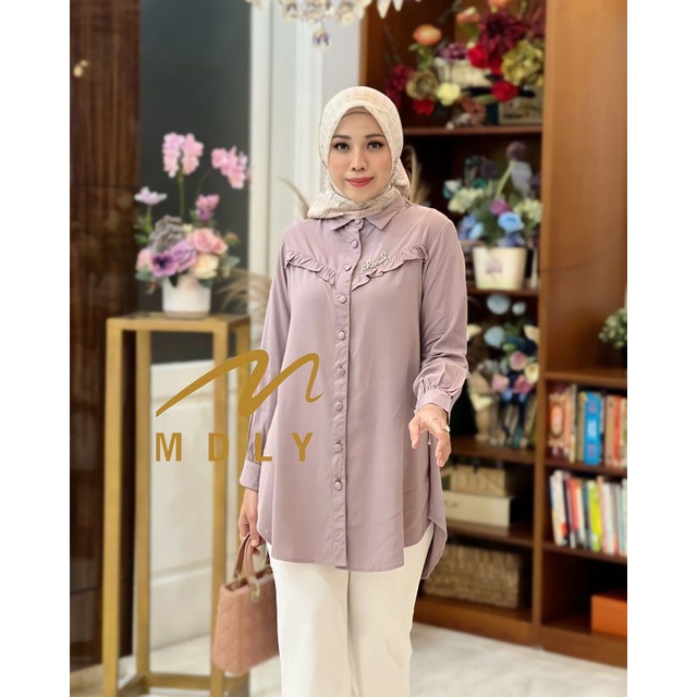 Kemeja Atasan Wanita Terbaru Yeon Blouse By Mdly 3125