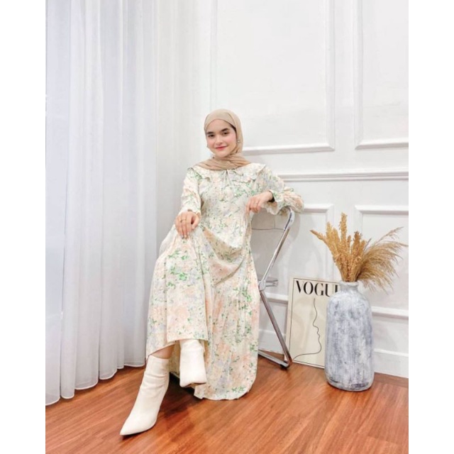 NEW NADA MIDI DRESS VIRAL DRESS MOTIF KEKINIAN