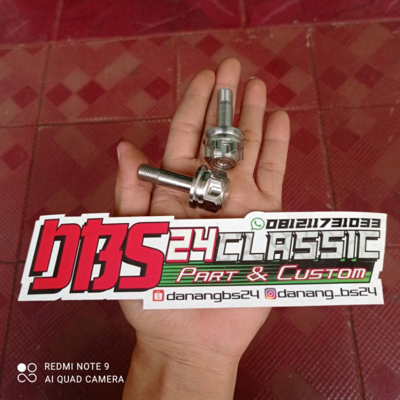 Baut Shok Shock Belakang Stenlis Stainless Arm Kaze CB GL Megapro Tiger RX King