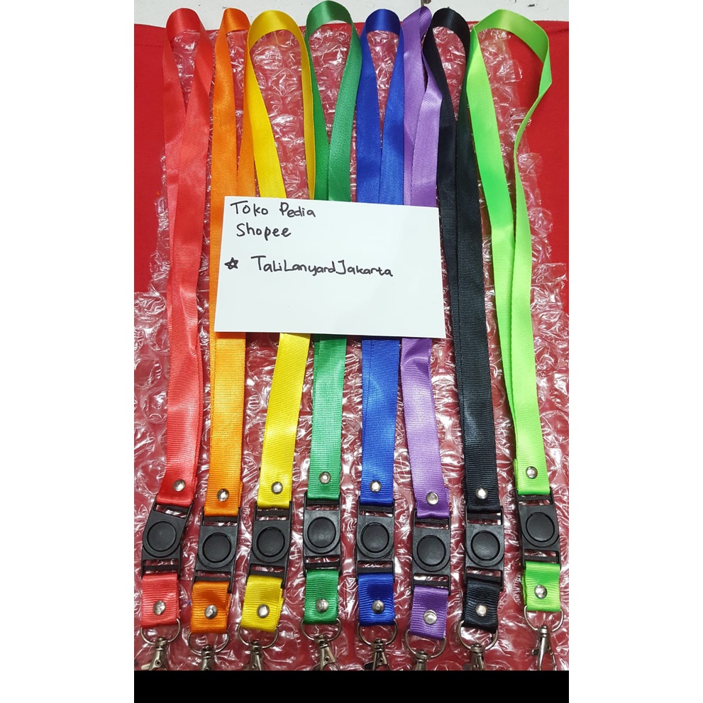 

Per 50 PCS Lanyard Nilon 2CM Tali Nilon Gantungan Id Card Model Kait Gantungan