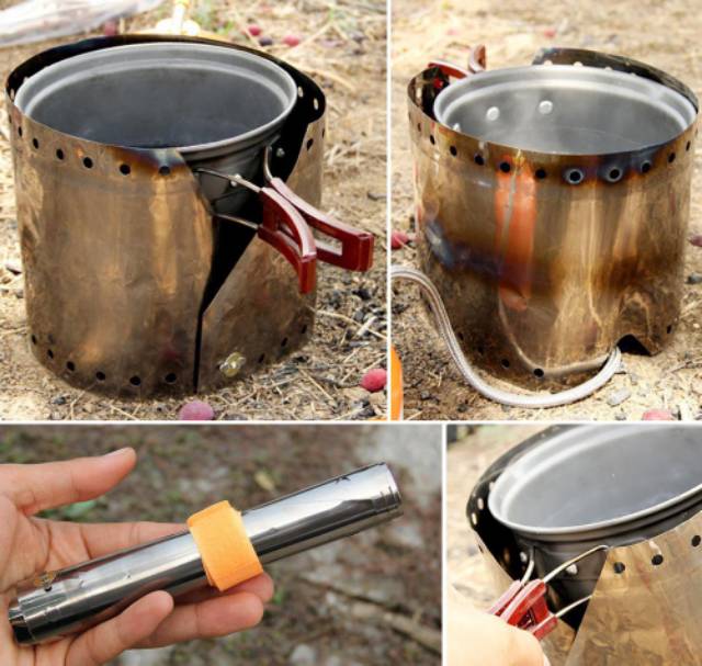 Titanium windshield kompor camping plat pelindung windproof