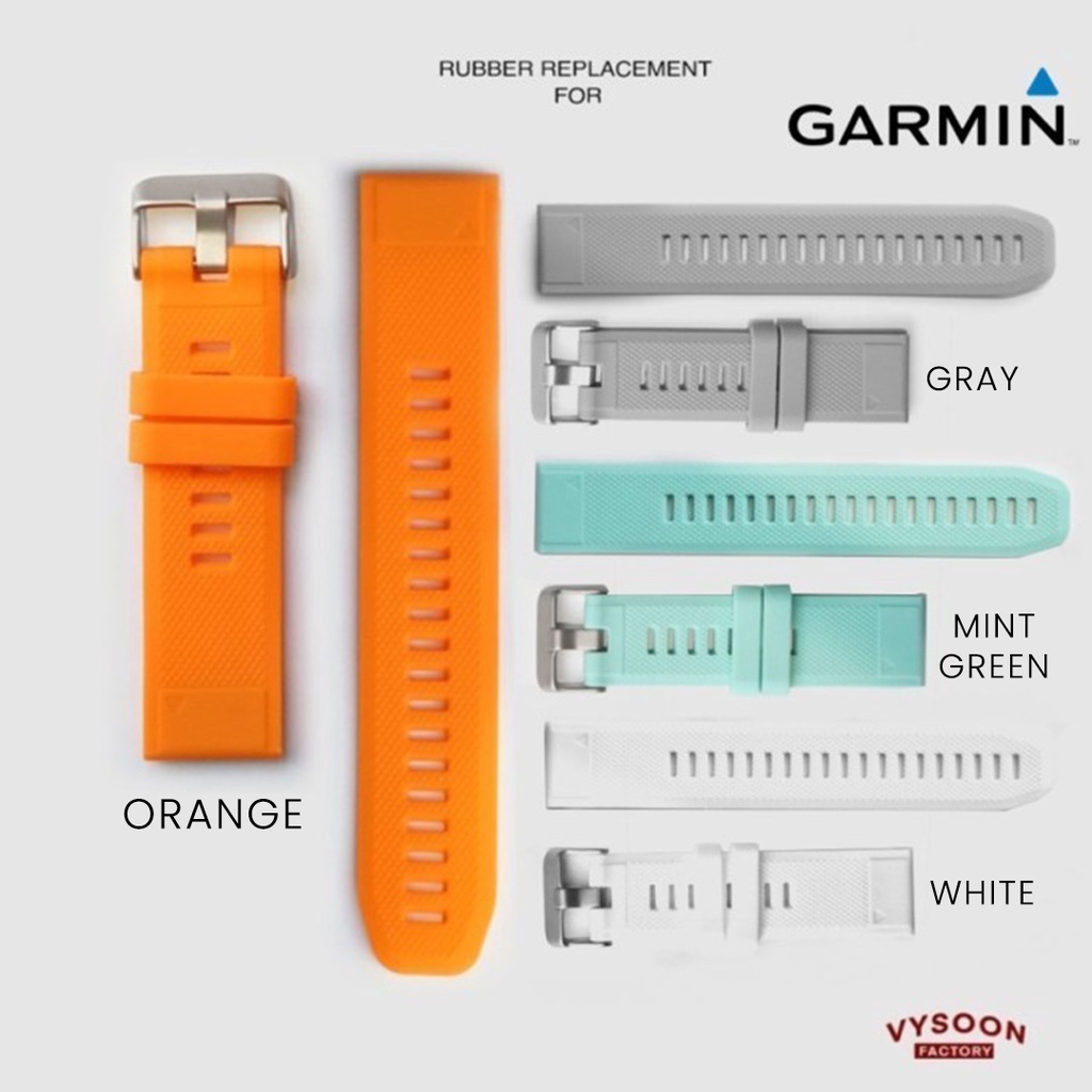 Tali Karet Rubber Strap Silicone Garmin Fenix 5 6 7 Approach s62 945