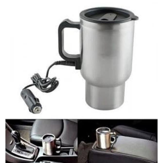 Gelas Thermos Pemanas Air Heated Car Travel Mug Elektrik Mobil 450ML