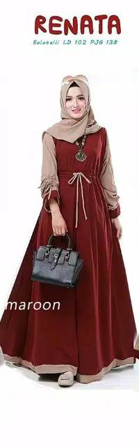 Gamis dress murah!! Renata dress bahan moscrepe