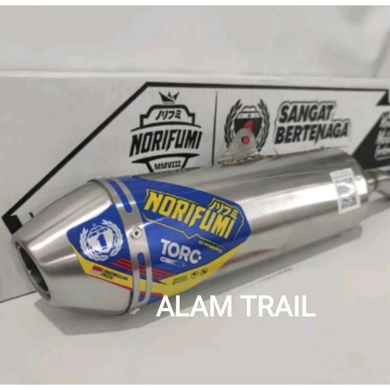 Knalpot norifumi torc crf 150 l stenlis original knalpot crf 150 l standar