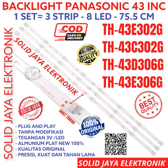 BACKLIGHT TV PANASONIC 43 INC TH-43C302 TH-43E306 TH-43D306 LAMPU LED