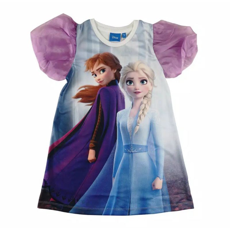 kIDS ICON -dress anak frozen kids icon ungu Baju hari raya lebaran natalan imlek