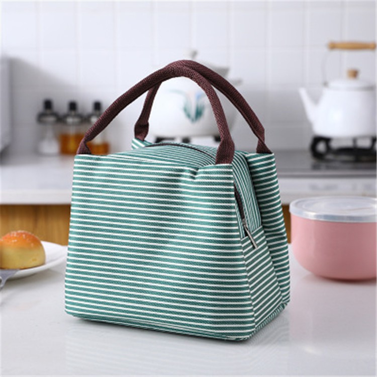 AGG-232 Tas Bekal Motif SALUR Lunch Cooler Bag Salur Garis Tempat Penyimpanan Makanan Bekal Impor