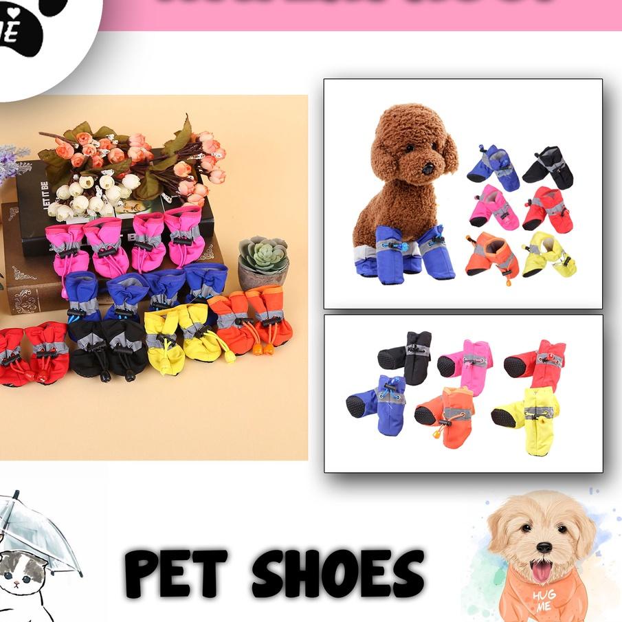 Sepatu Anjing Kucing " WATERPROOF BOOTS" Dog Cat Shoes