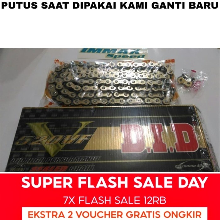 Rantai DID Japan Oring O-Ring 520VF 520 VF 110L 110 L Gold Racing er6 ninja250 tiger ninja 250 fi