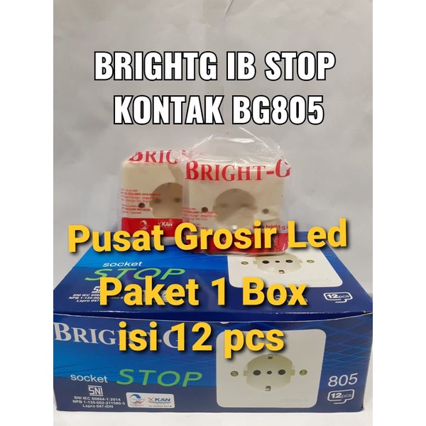 Paket 12 Pcs Stop Kontak IB Bright-G