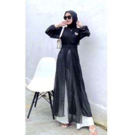 [ COD ] Alina Outer by Ammisha | Fashion Luaran Kekinian | Kondangan OOTD | Avril Outer | Termurah Bahan Ceruty