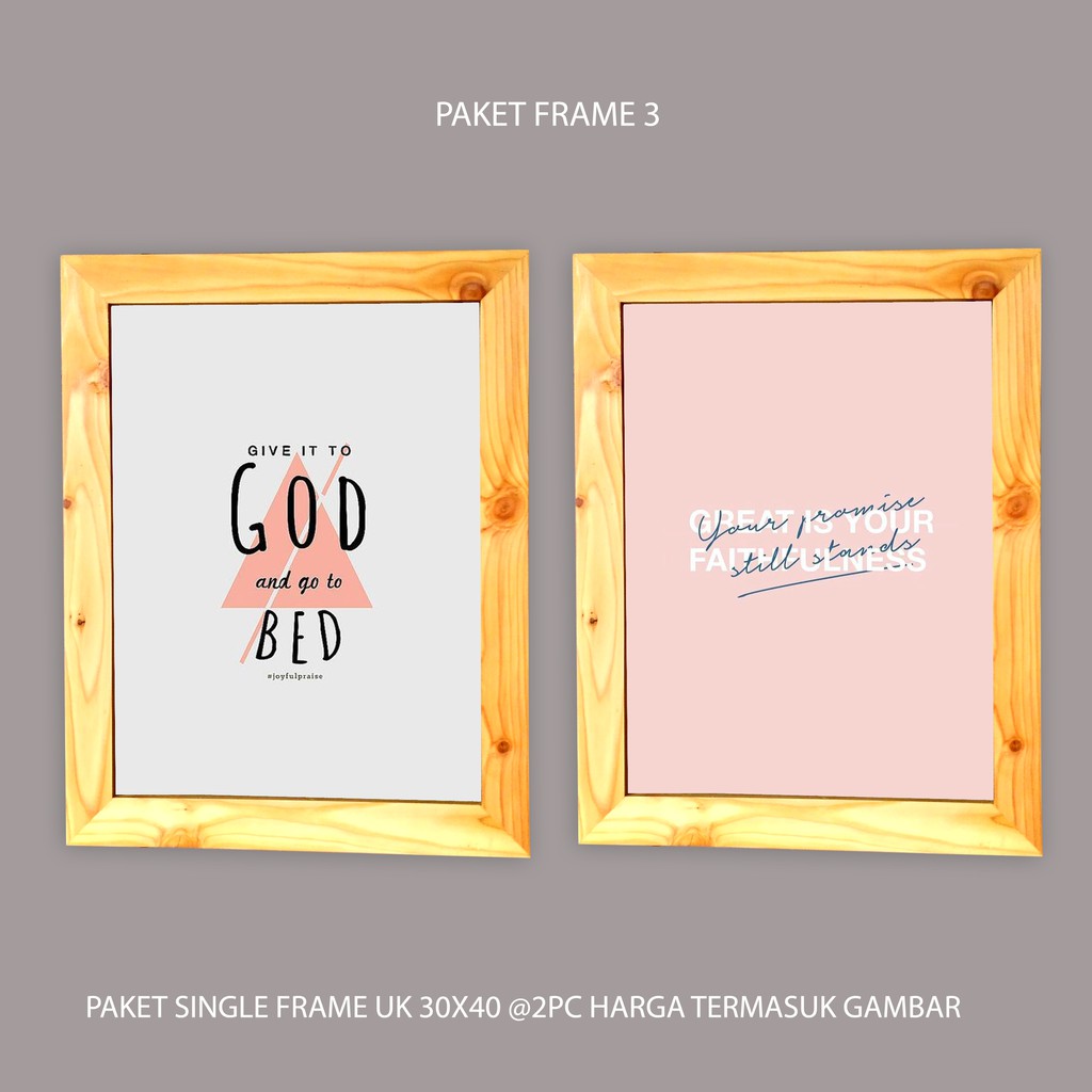 Paket 2 Frame 12R type Slim + Gambar, Wall Decor, Pigora Foto, Bingkai foto, Hiasan dinding Dekorasi