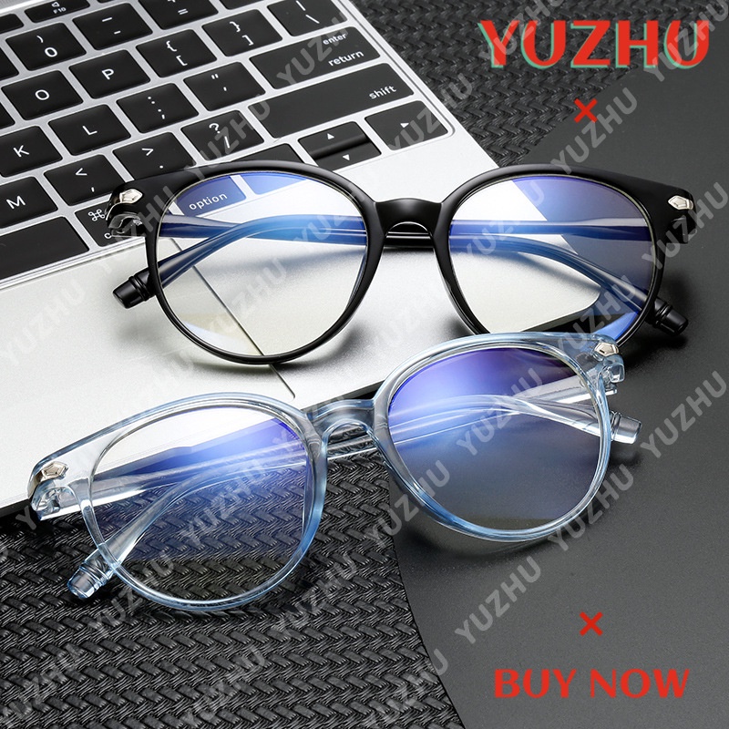 (YUZHU) COD Anti Blue Kacamata Wanita Pria Frame Sunglasses Anti Radiasi Lensa Transparan Komputer Kacamata