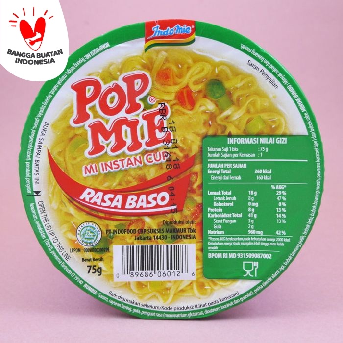 Paket Pop Mie Bakso 75gr x 2pcs