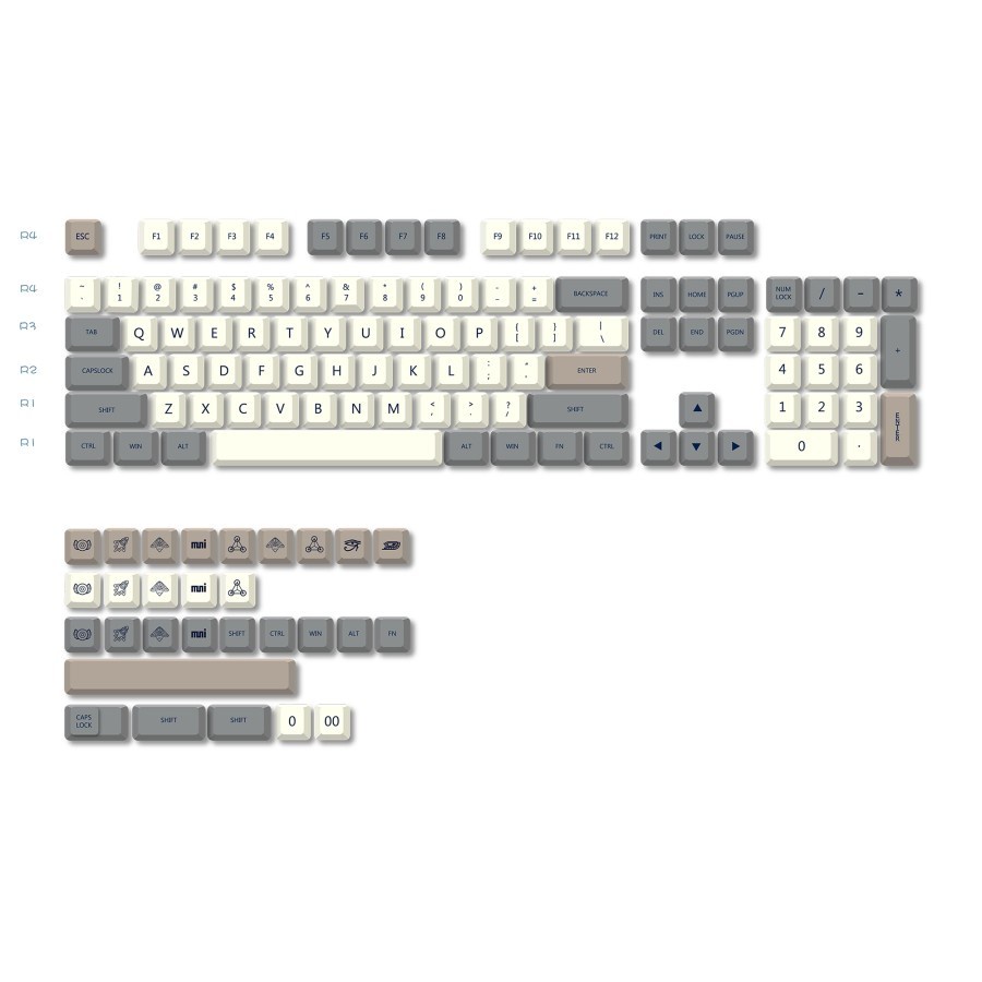 Paradox Gaming ZS-8 / ZS8 Dye-sub Keycaps 133 set XDA Profile