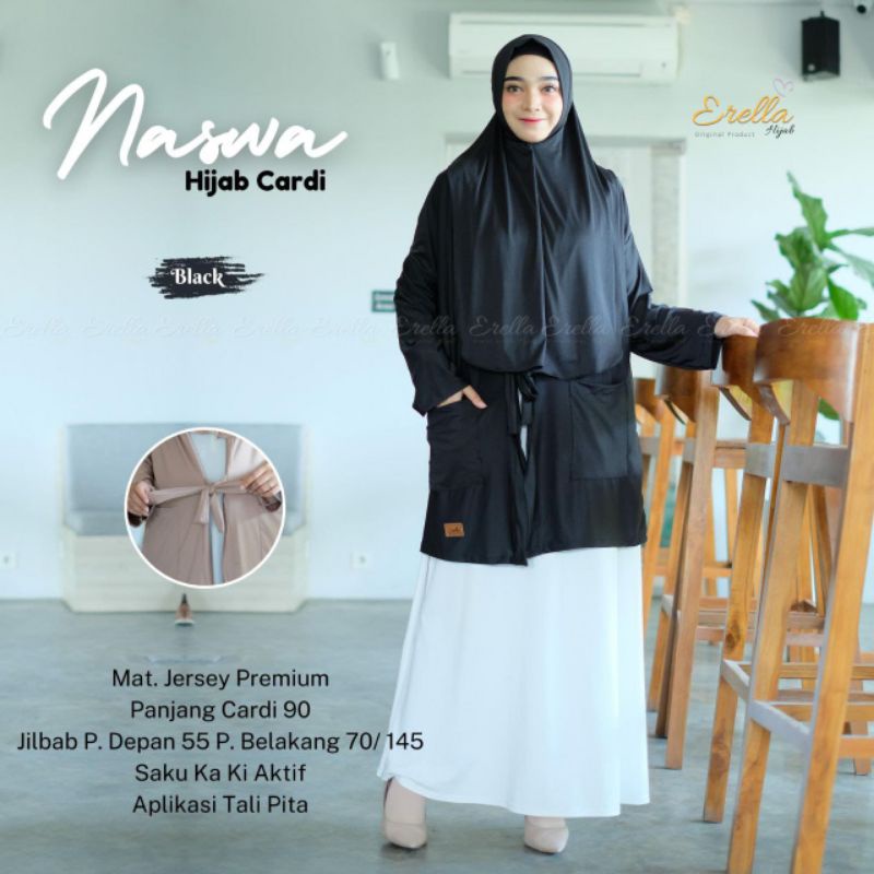 NASWA HIJAB CARDI BY ERELLA HIJAB