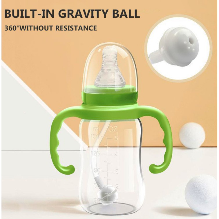 Baby Standard Neck PP Feeding Bottle 150ml Dengan Botol Susu yang Dibungkus Tangan