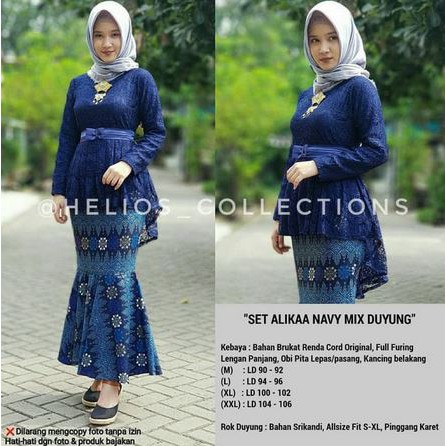 set kebaya brukat alika berkualitas