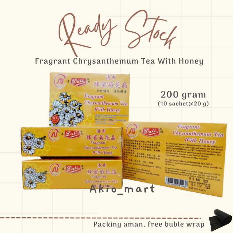 

Dali Fragrant Chrysanthemum tea with Honey Minuman Serbuk Bunga Krisan dengan Madu 200 gram