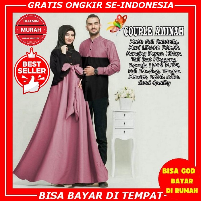 Amena Couple - Model Baju Couple Pasangan Lebaran 2022 Terbaru - Baju Couple Pasangan Kondangan Mode