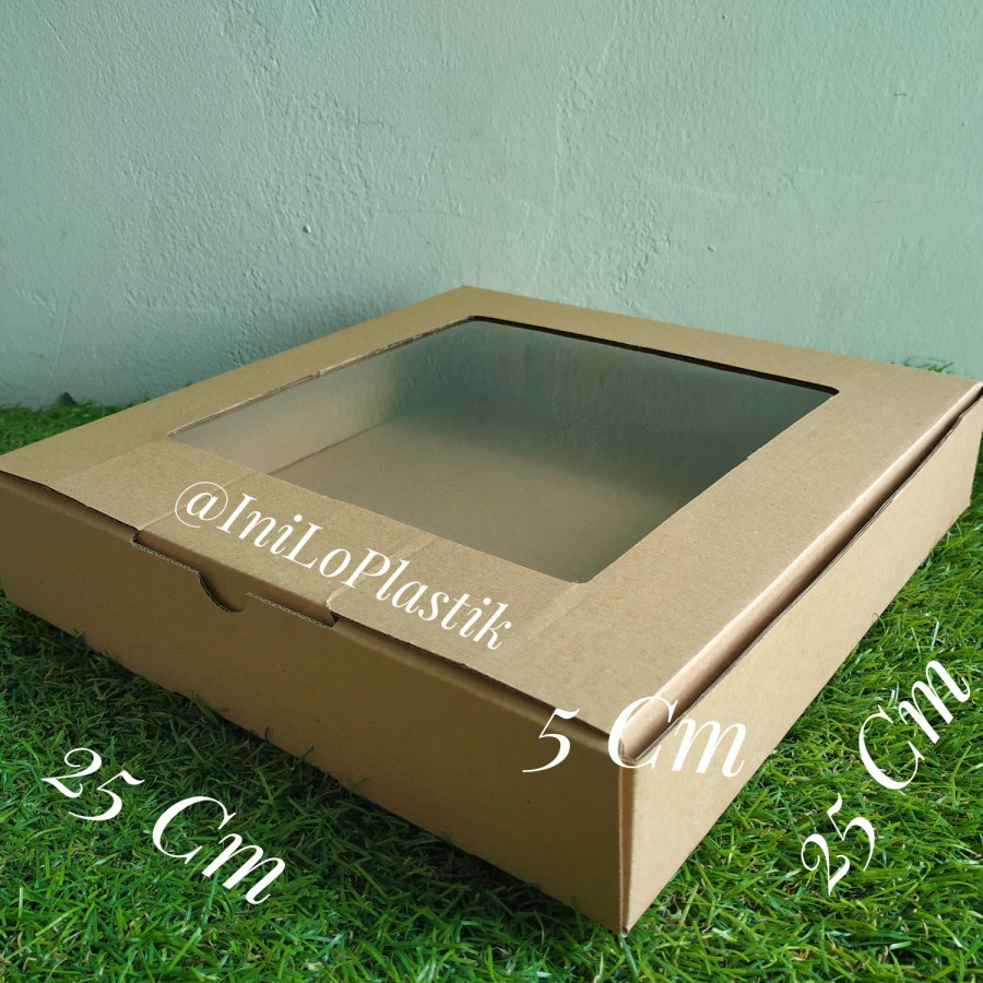 

@1pack Kotak Kue Window / Dus Roti / Cake Box / Box CB Kaca 25x25x5
