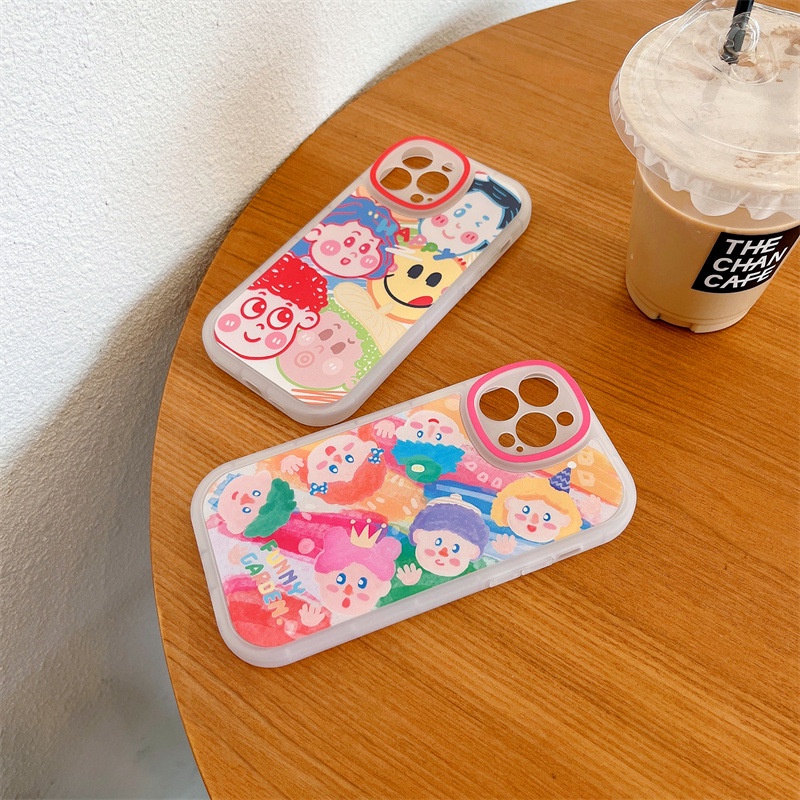 Soft Case Pelindung Motif Kartun Doodle Orang Untuk Iphone 7 8 PLUS X XR XS 11 12 13 PRO MAX SE 2020