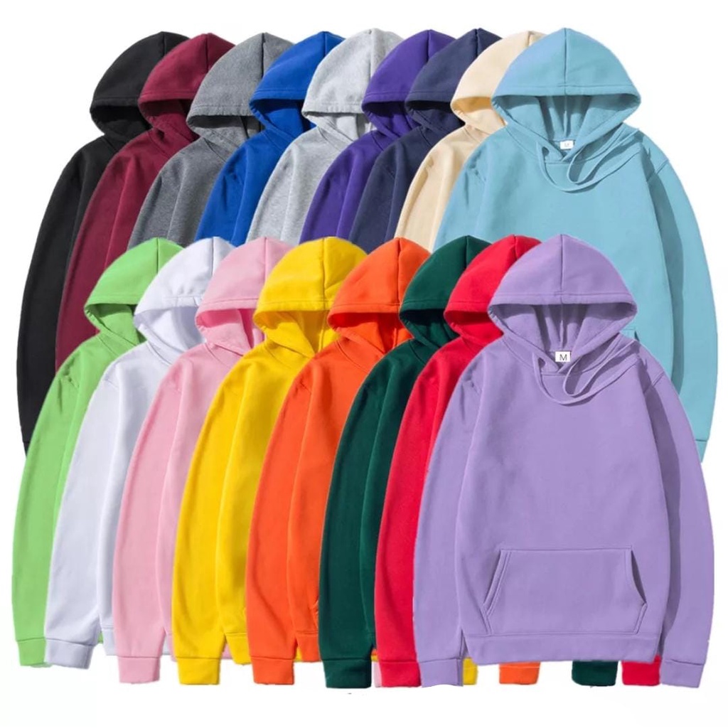 HOODIE POLOS SWEATER BASIC M-XXL Crewneck Outfit sweatshirt Hodie Ootd Wanita Kekinian Oversize Sweeter Hoddie Korean Style Switer Cewek Remaja Sweter Baju Atasan Bahan Fleece Tebal