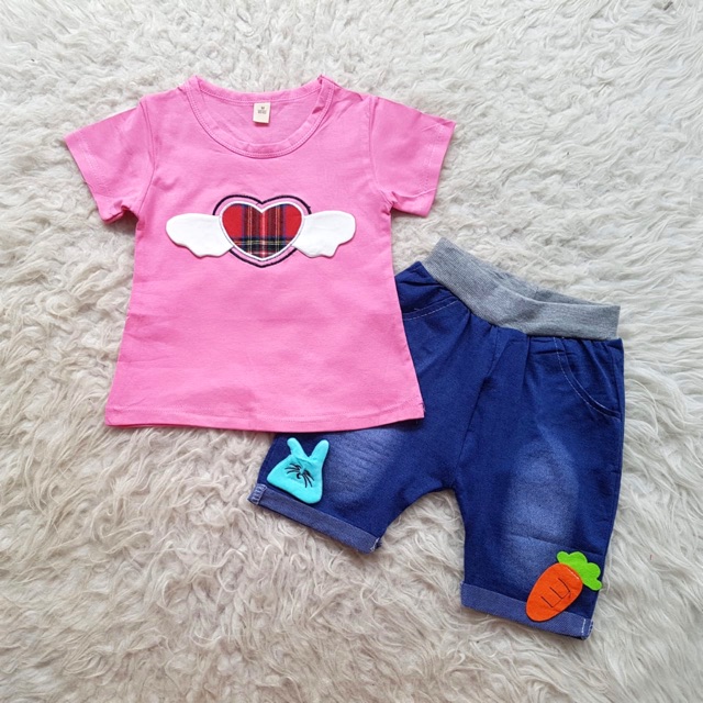 Baju Bayi IMPORT Jeans Set