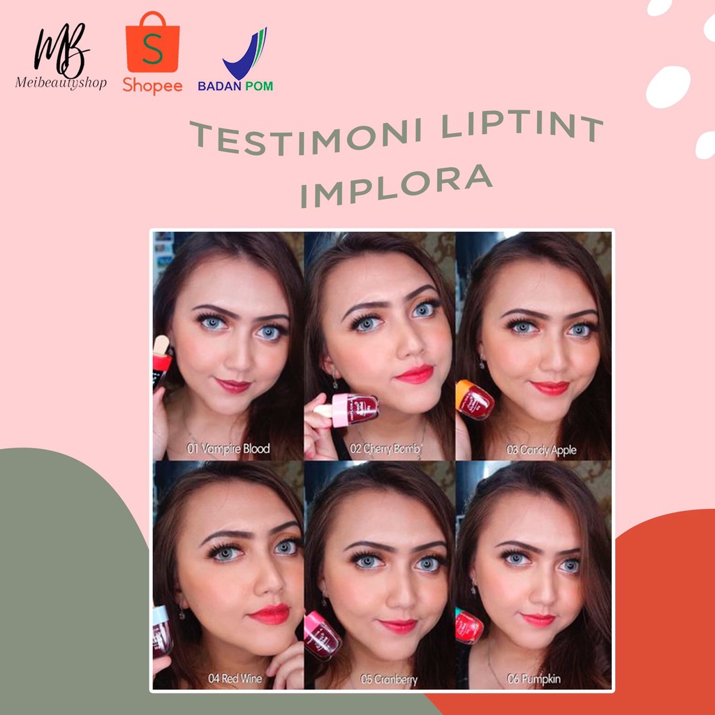 Implora Cheek &amp; Lip Tint Es Krim Bibir Liptint | Jelly Tint Baru BPOM Ice Cream