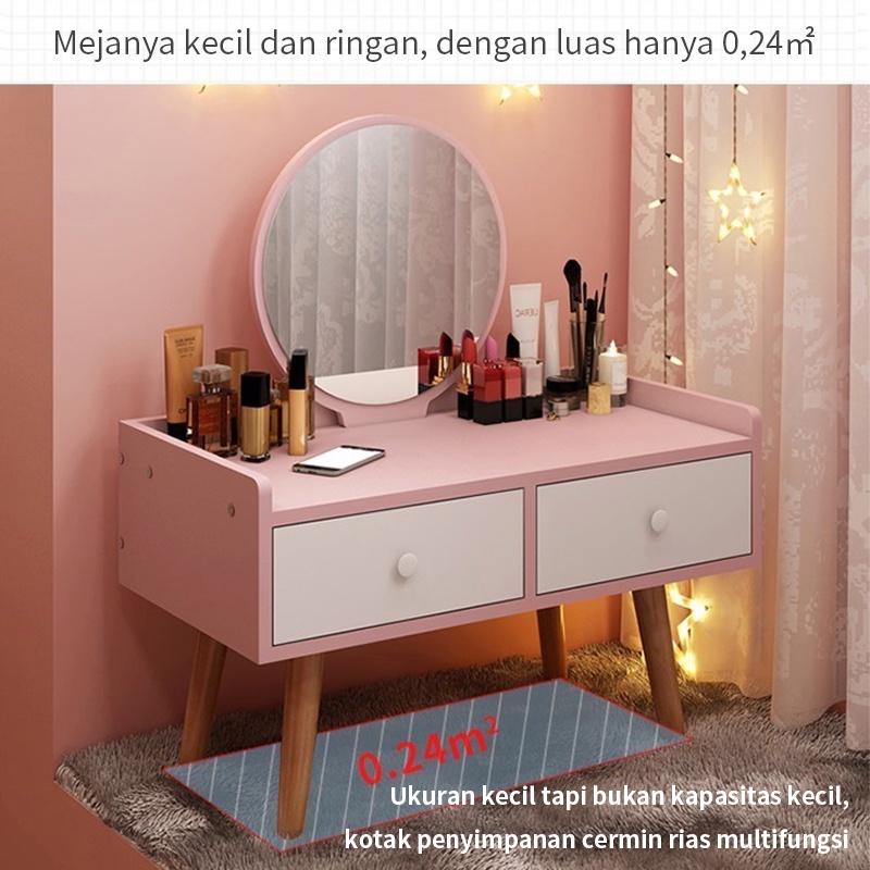 Pocket Dragon Cermin aesthetic /Meja rias/Meja rias minimalis /Meja rias aesthetic/Meja rias mini/Meja rias dinding (D17）