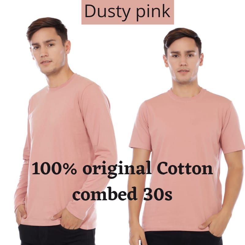 Kaos Polos Pria Lengan panjang Lengan Pendek Cotton Combed 30s Pakaian polos Atasan Cowok Kaos pria 