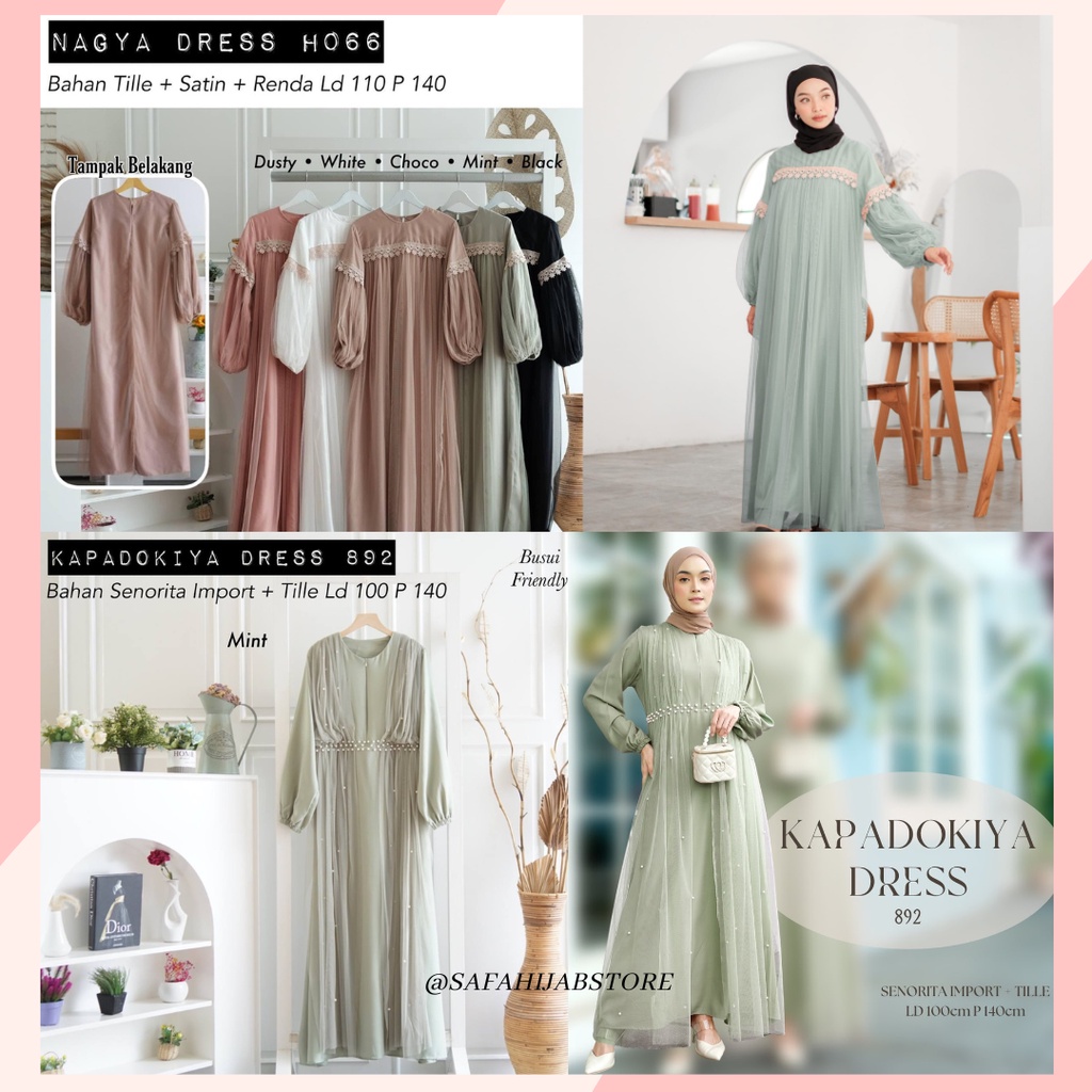 DRESS PESTA MINT SAGE / GAMIS KONDANGAN / DRESS BRIDESMAID