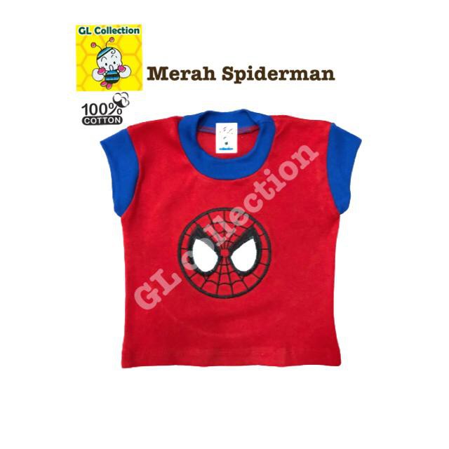 OBRAL! ISI 3PCS! ATASAN KAOS STALI BAYI ALL SIZE 0-6 BULAN WARNA BORDIR SUPERHERO