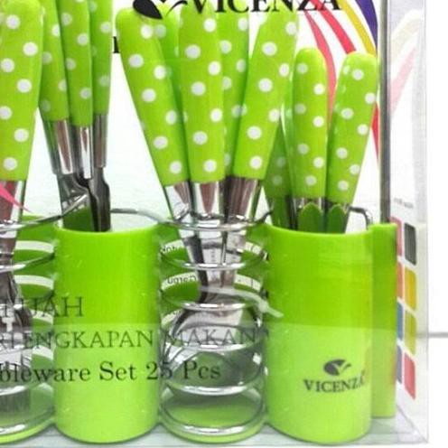 Sendok Polkadot Vicenza Stainless Stell Cutlery Set V245c Shopee Indonesia