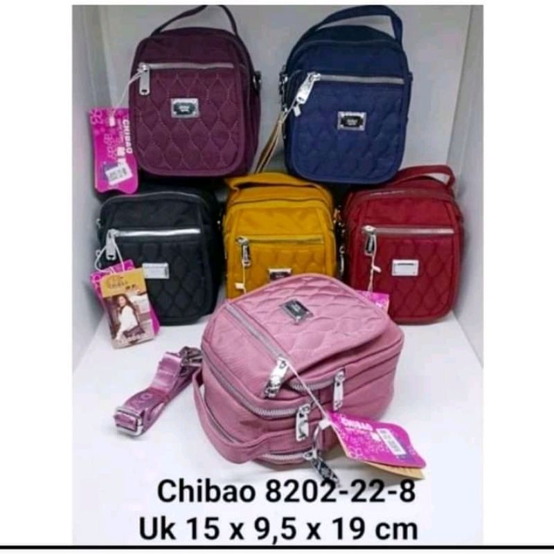 TAS SELEMPANG JINGJING WANITA IMPORT CHIBAO KANVAS 3FUNGSI CBA8202-22-8