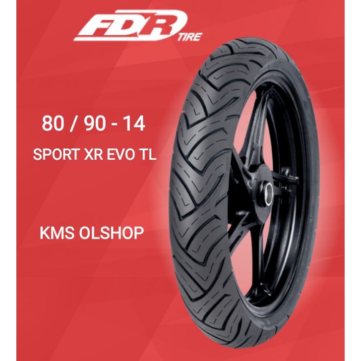 BAN LUAR FDR 80/90 - 14 TUBLES SPORT XR EVO TL BAN 80/90 - 14 SPORT XR EVO TUBLES