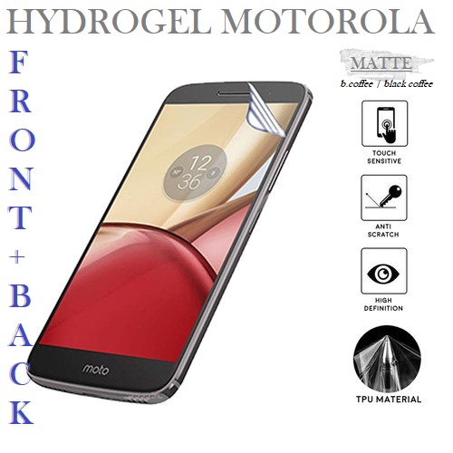 PWY MATTE HYDROGEL anti gores MOTOROLA MOTO G5s PLUS / MOTO E4 PLUS DEPAN BELAKANG