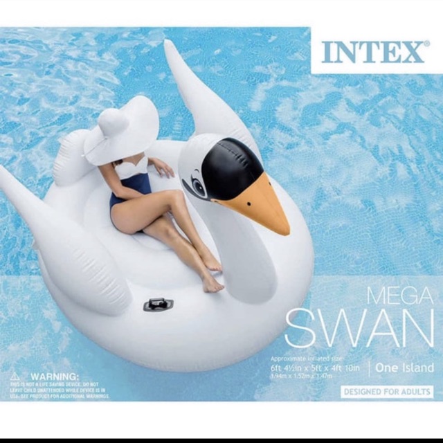 Pelampung Intex Mega Swan Island 57287 Giant Family Floaties