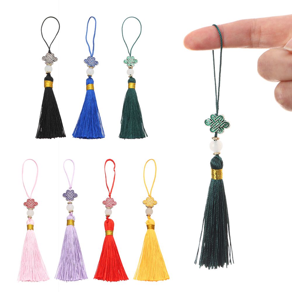 TOP Crafts Tassel Phone Clothing Accessories Case Pendant Knot Tassel Home Decor Element Hanging Decorations Chinese style 14 cm New Year/Multicolor