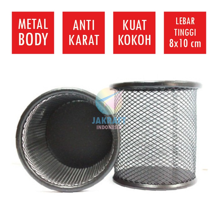 

Tempat Kotak Pensil Bolpen Pulpen Pen Ball Point Bulat Jaring Caravell