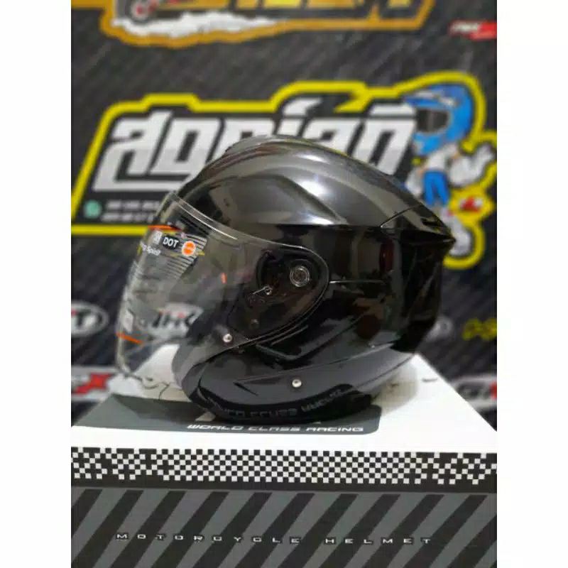 HELM INK DYNAMIC BLACK METALIK ORIGINAL HELM INK DYNAMIC HITAM GLOSSY  INK DYNAMIC SHOEI