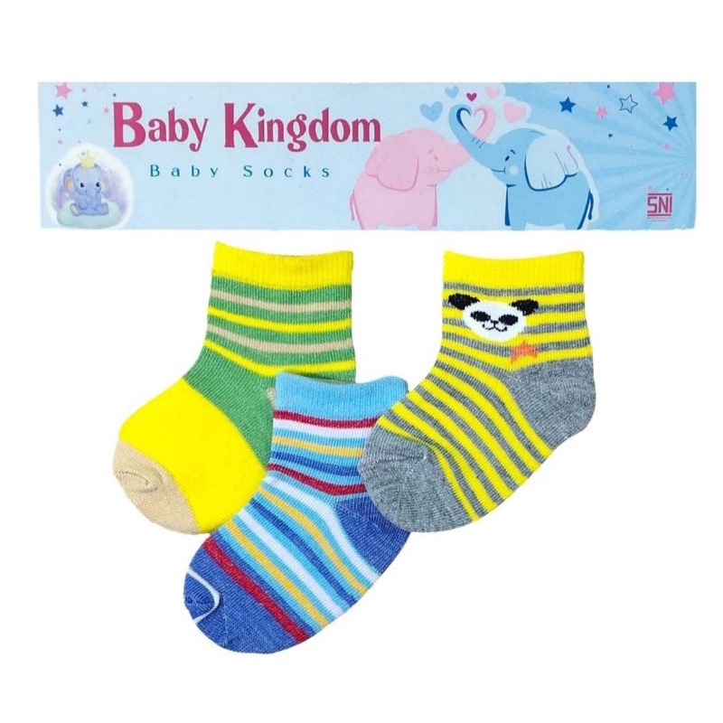 Kaos Kaki Bayi Anti Selip Elastis Isi 2 &amp; 3 Pasang